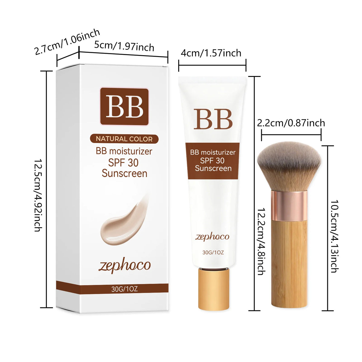 Zephoco Natural Finish BB Cream – 30g