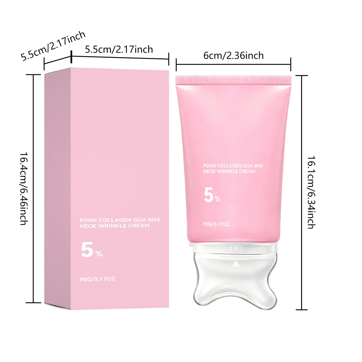 PDRN Collagen Neck Cream with Gua Sha Attachment – 90 g