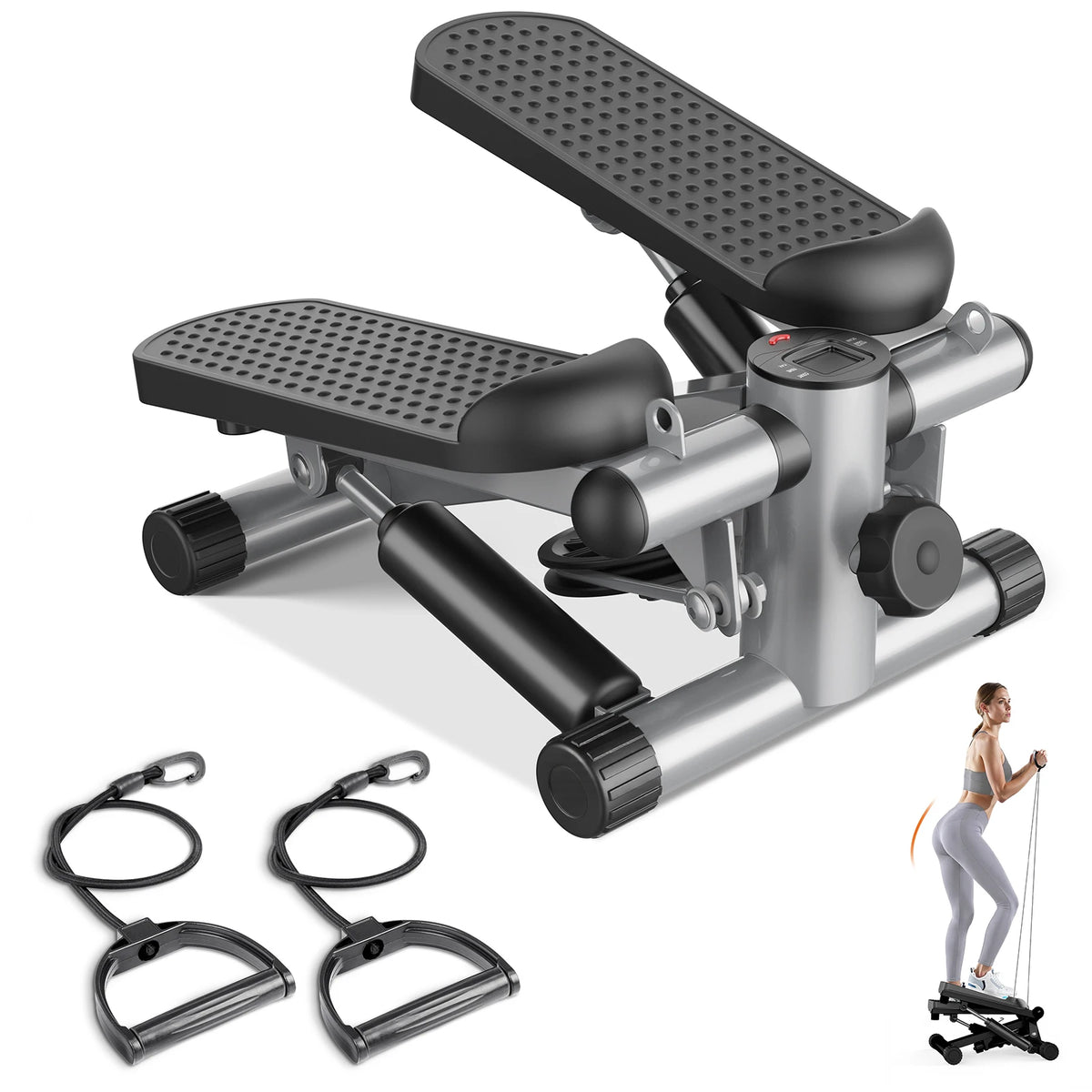 Mini Stair Stepper with Resistance Bands