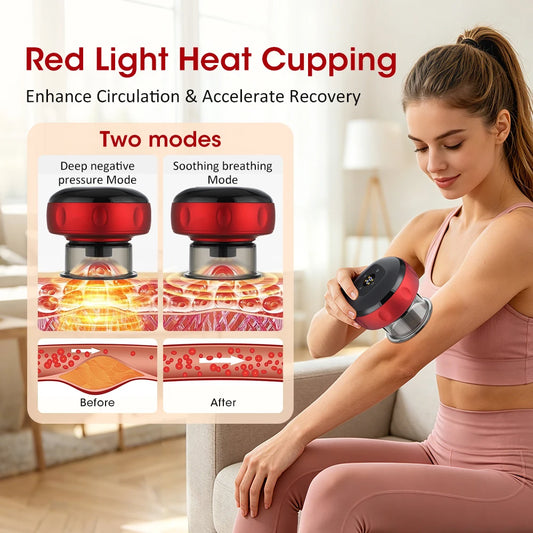 Smart Electric Vacuum Cupping Massager with Heat