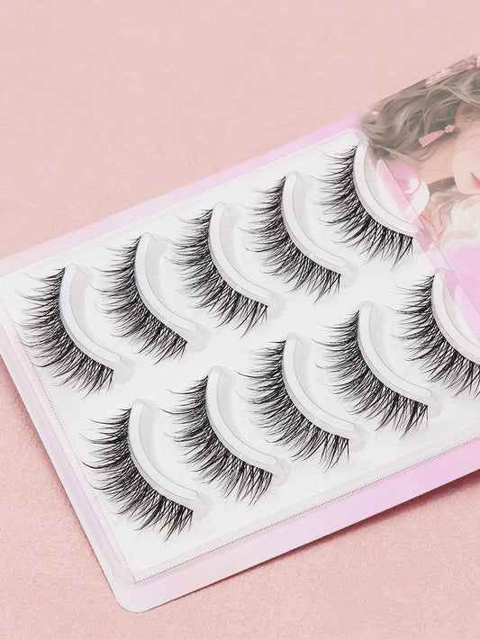 5-Pair False Strip Eyelashes Set