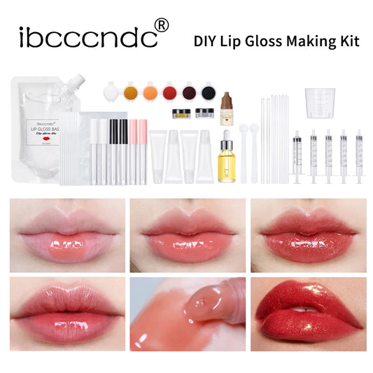DIY Lip Gloss Making Kit with 10 Tubes