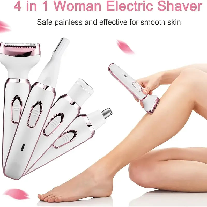 4-in-1 Rechargeable Electric Body Razor