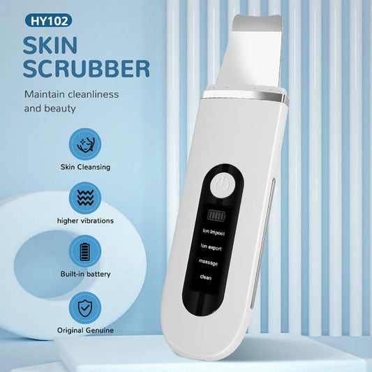 MEETCARE Ultrasonic Skin Scrubber with EMS & Warming Care
