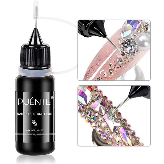 PUENTE Nail Rhinestone Glue – 2 × 10 g
