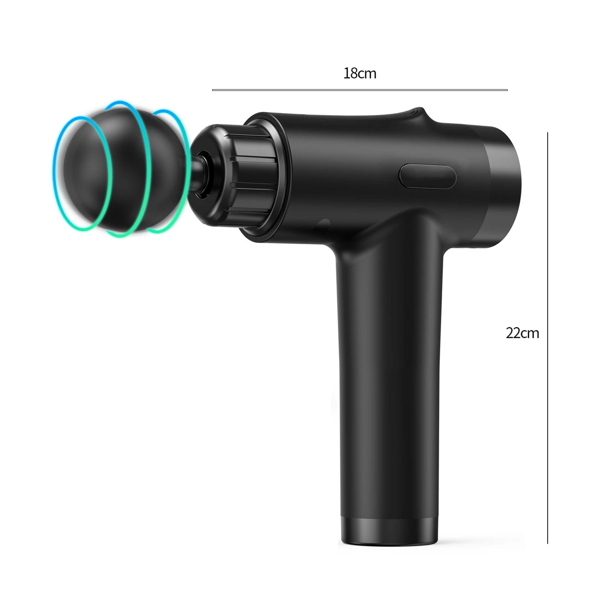 LINGTENG Heated Massage Gun with 20 Speeds & 7 Massage Heads