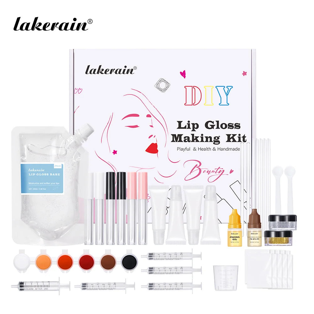 DIY Lip Gloss Making Kit with 10 Tubes