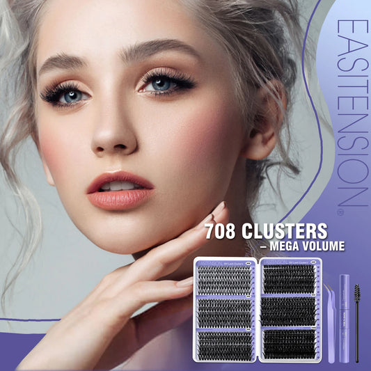 Wispy Natural DIY Lash Cluster Kit with Bond & Seal