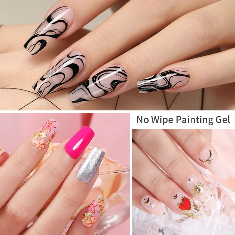 7-Piece 4-in-1 Solid Nail Art Painting Gel Set