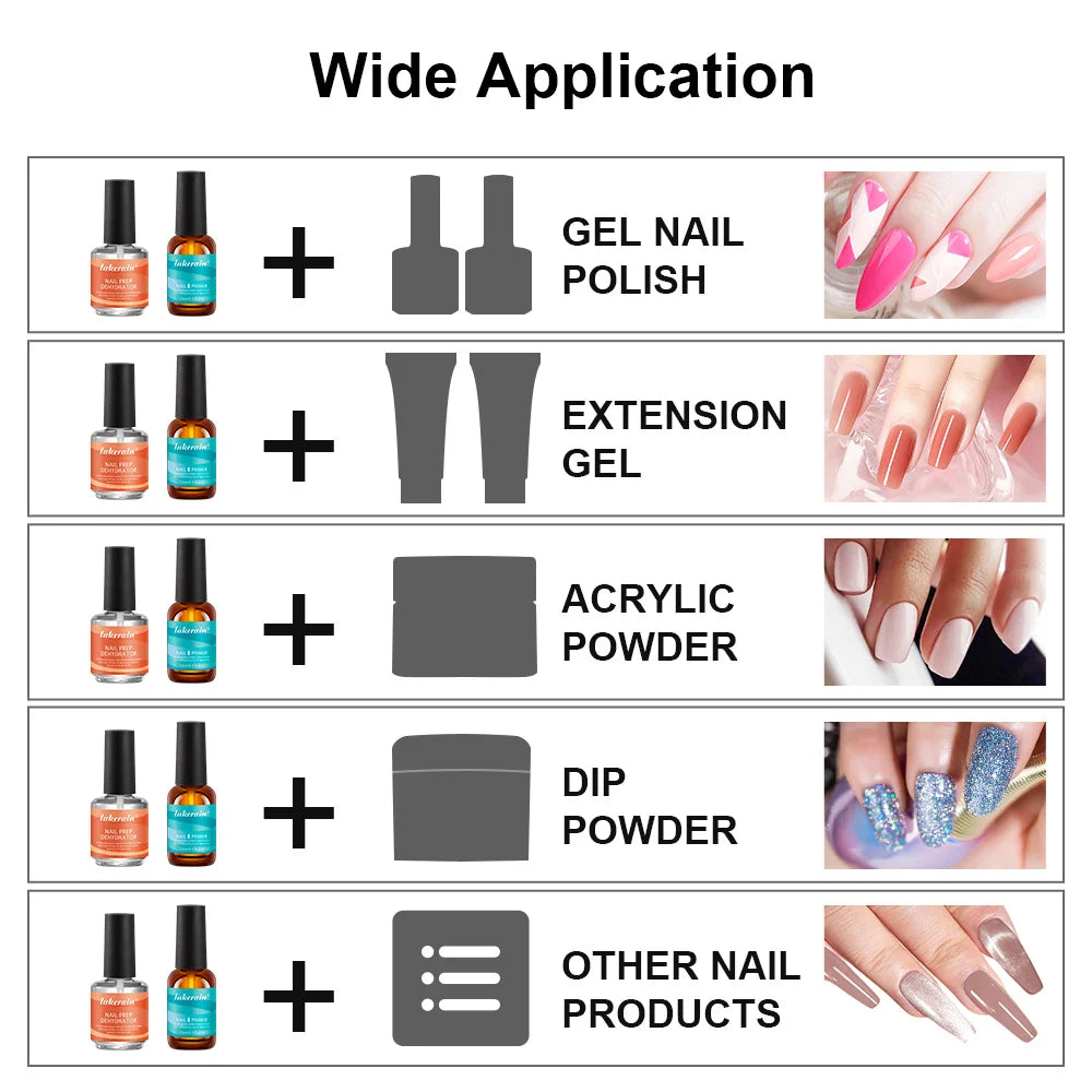 Nail Prep Dehydrator & Acid-Free Primer Set – 2 Pieces