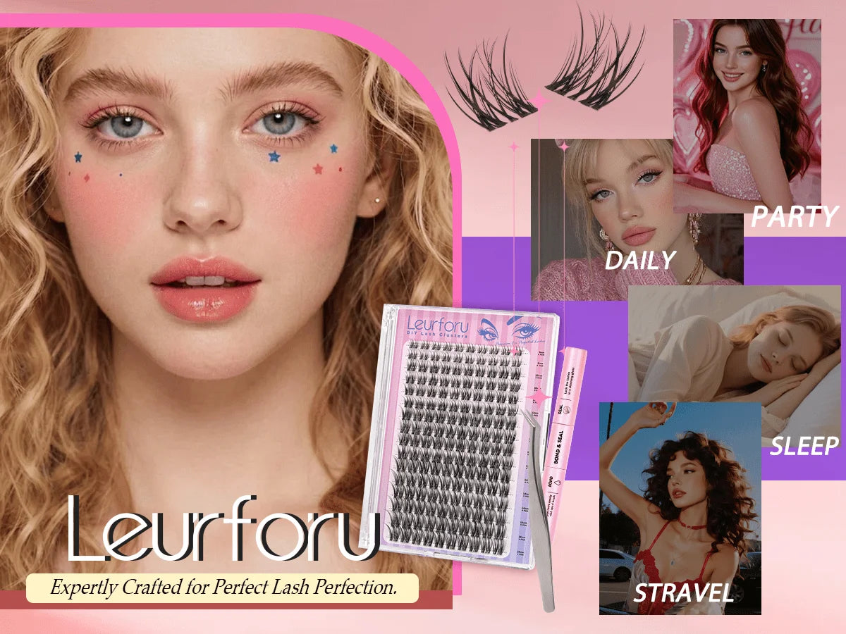 Invisible Band C-Curl DIY Lash Clusters – 160 Piece
