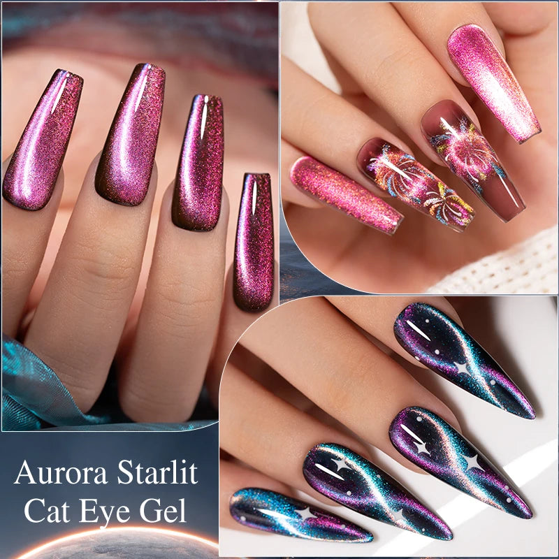 PUENTE Magnetic Cat Eye Gel Polish Set – 6 Colors