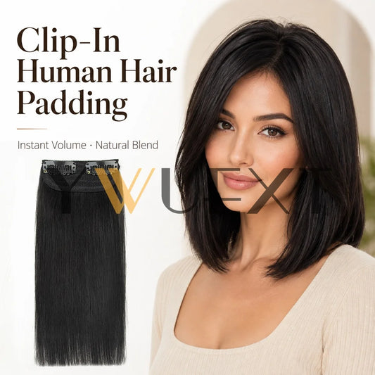 YWUEXT Mini Human Hair Clip-In Volumizer – 4 Inch