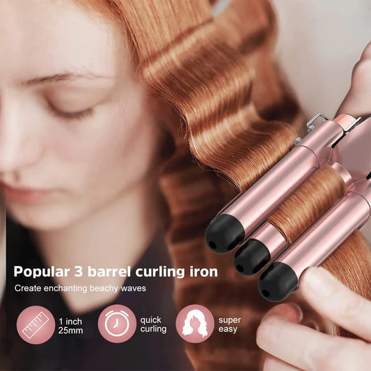 5-in-1 Interchangeable Ceramic Curling Wand Set