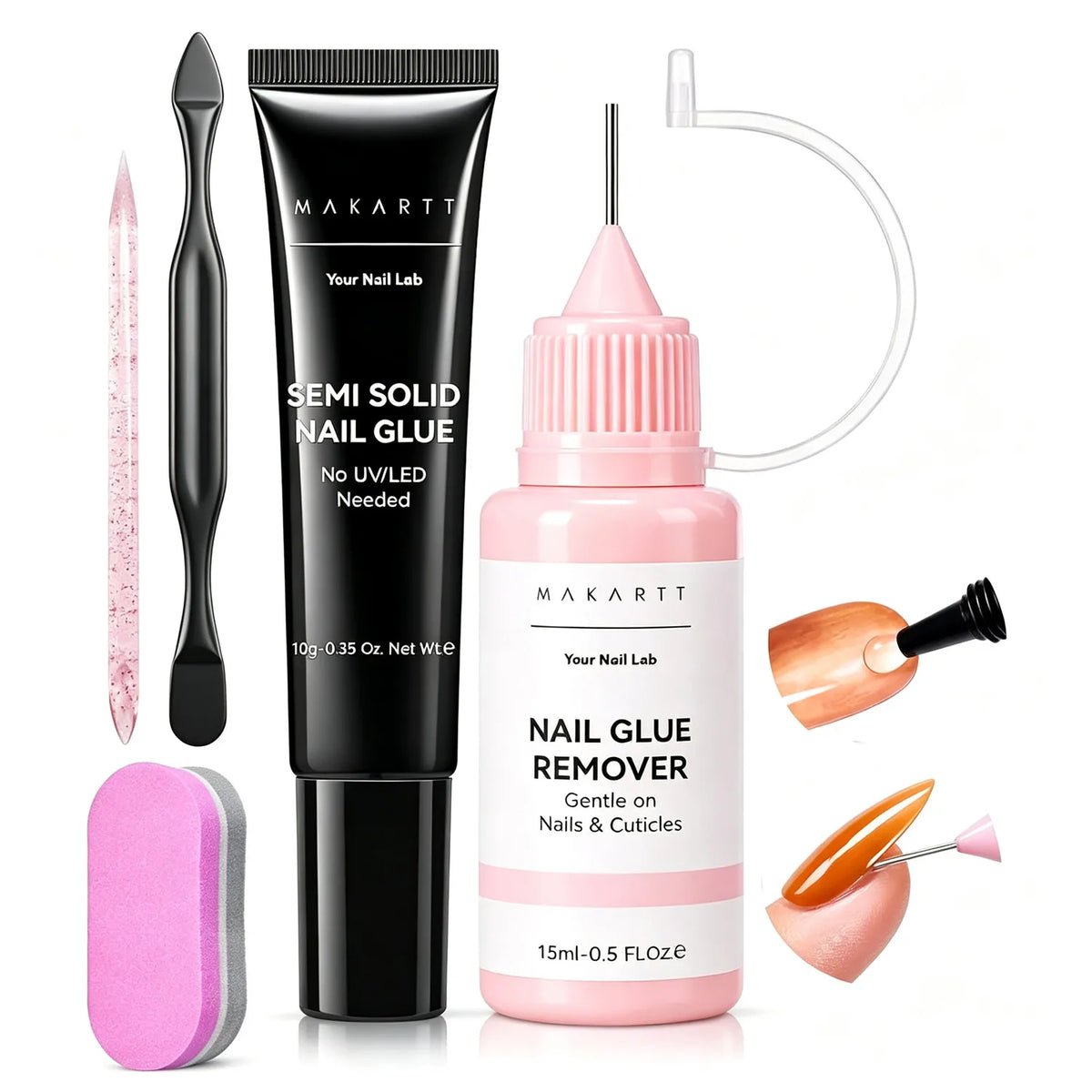 Makartt Press-On Nail Glue & Remover Kit