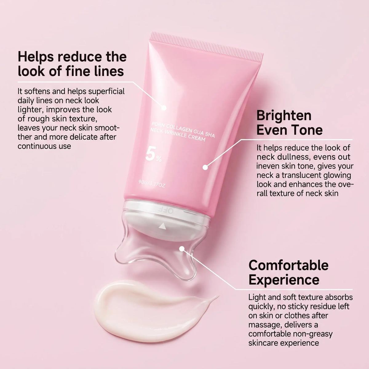 PDRN Collagen Neck Cream with Gua Sha Attachment – 90 g