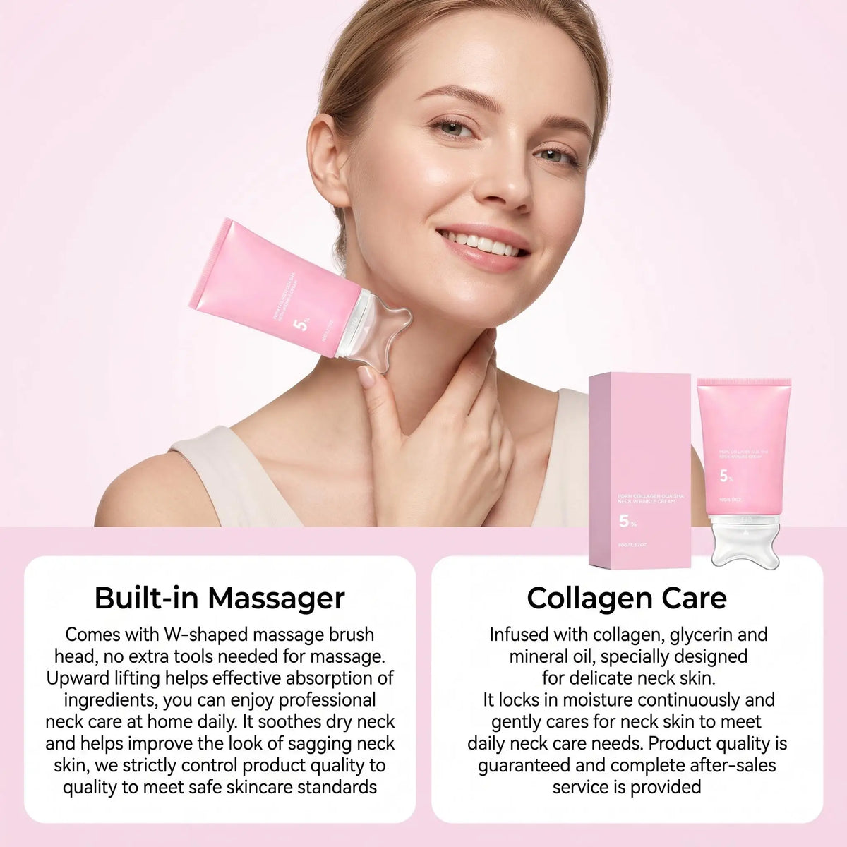 PDRN Collagen Neck Cream with Gua Sha Attachment – 90 g
