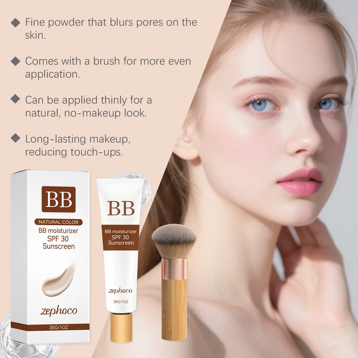 Zephoco Natural Finish BB Cream – 30g