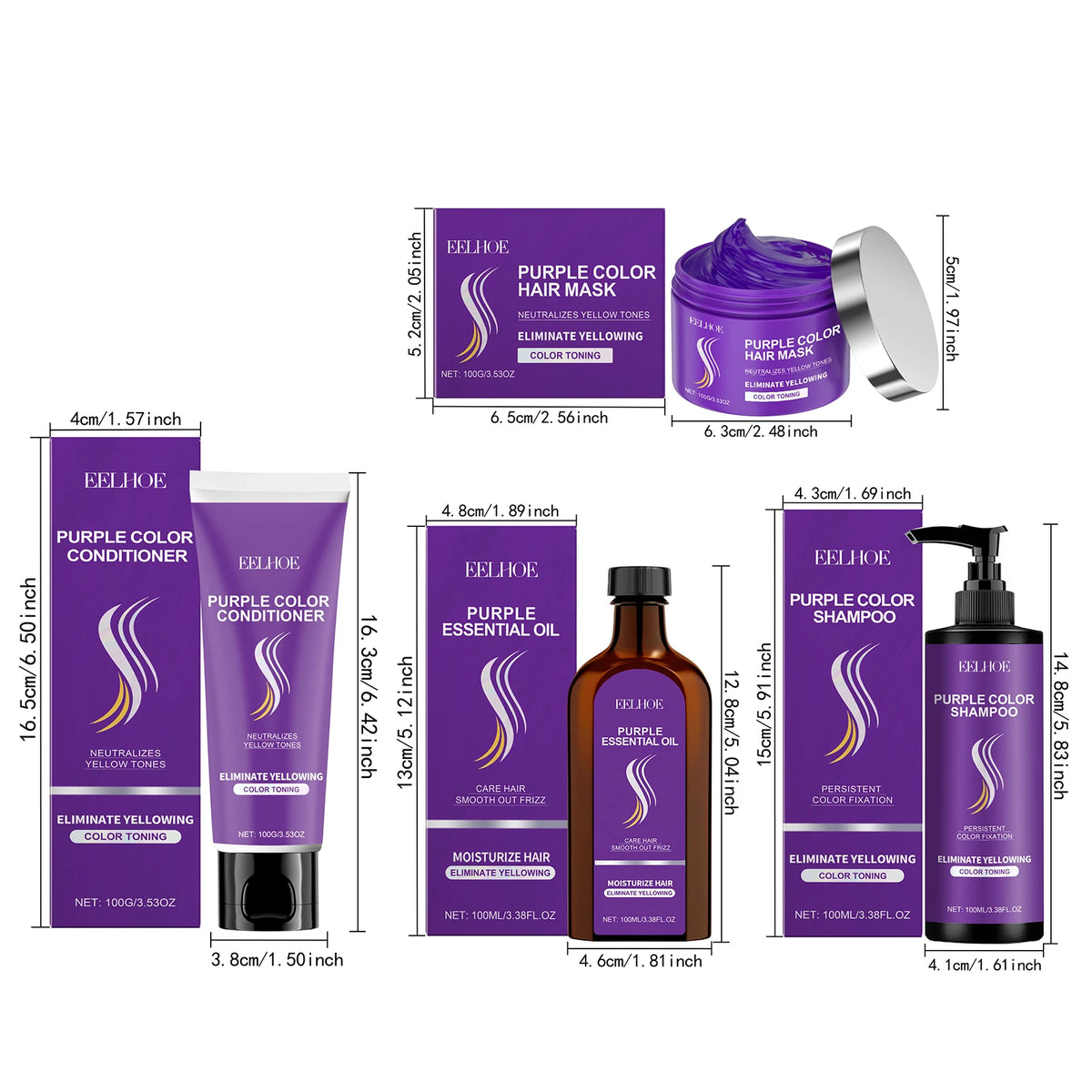 EELHOE Purple Toning & Nourishing Hair Essentials – 100g