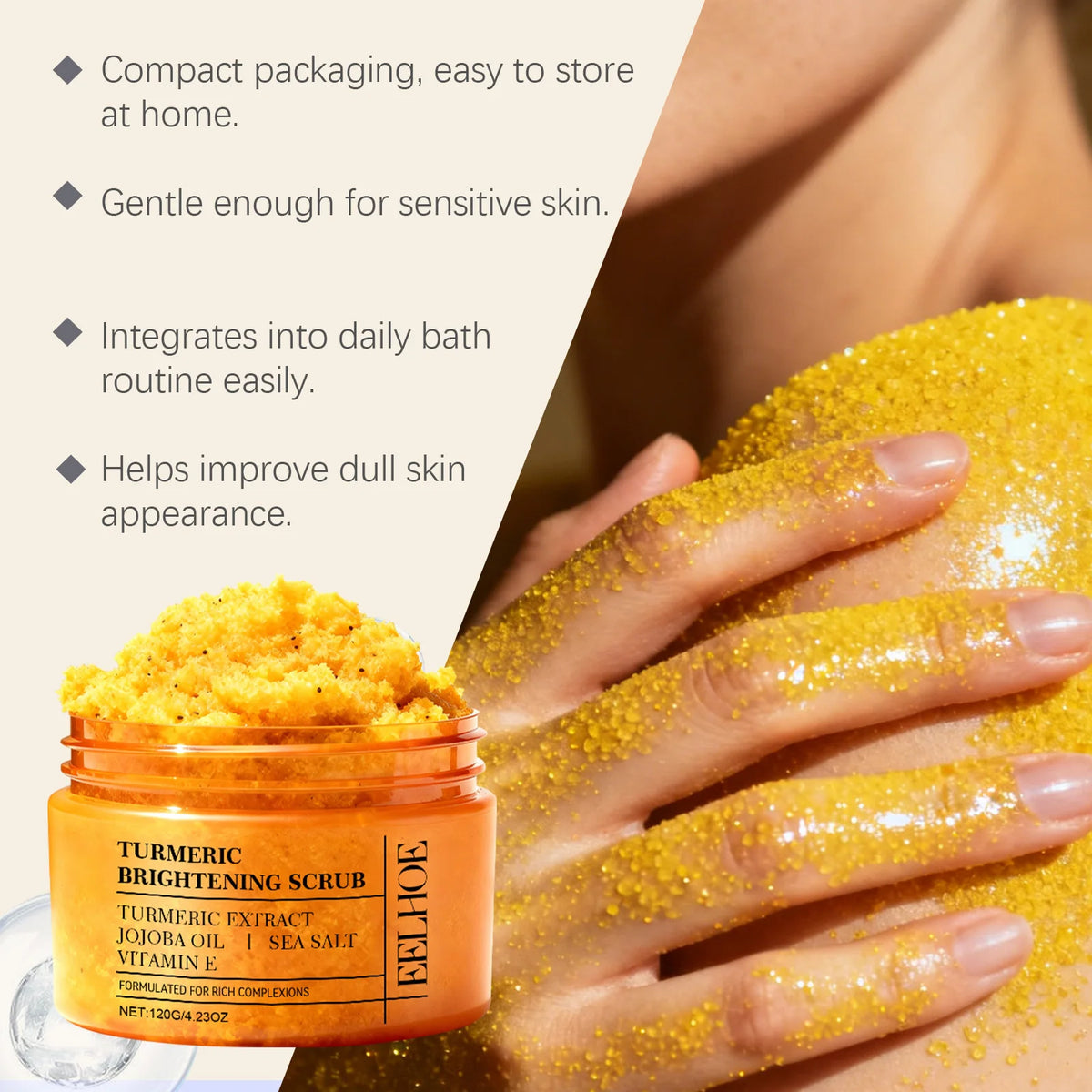 EELHOE Turmeric Exfoliating Face Scrub – 120g