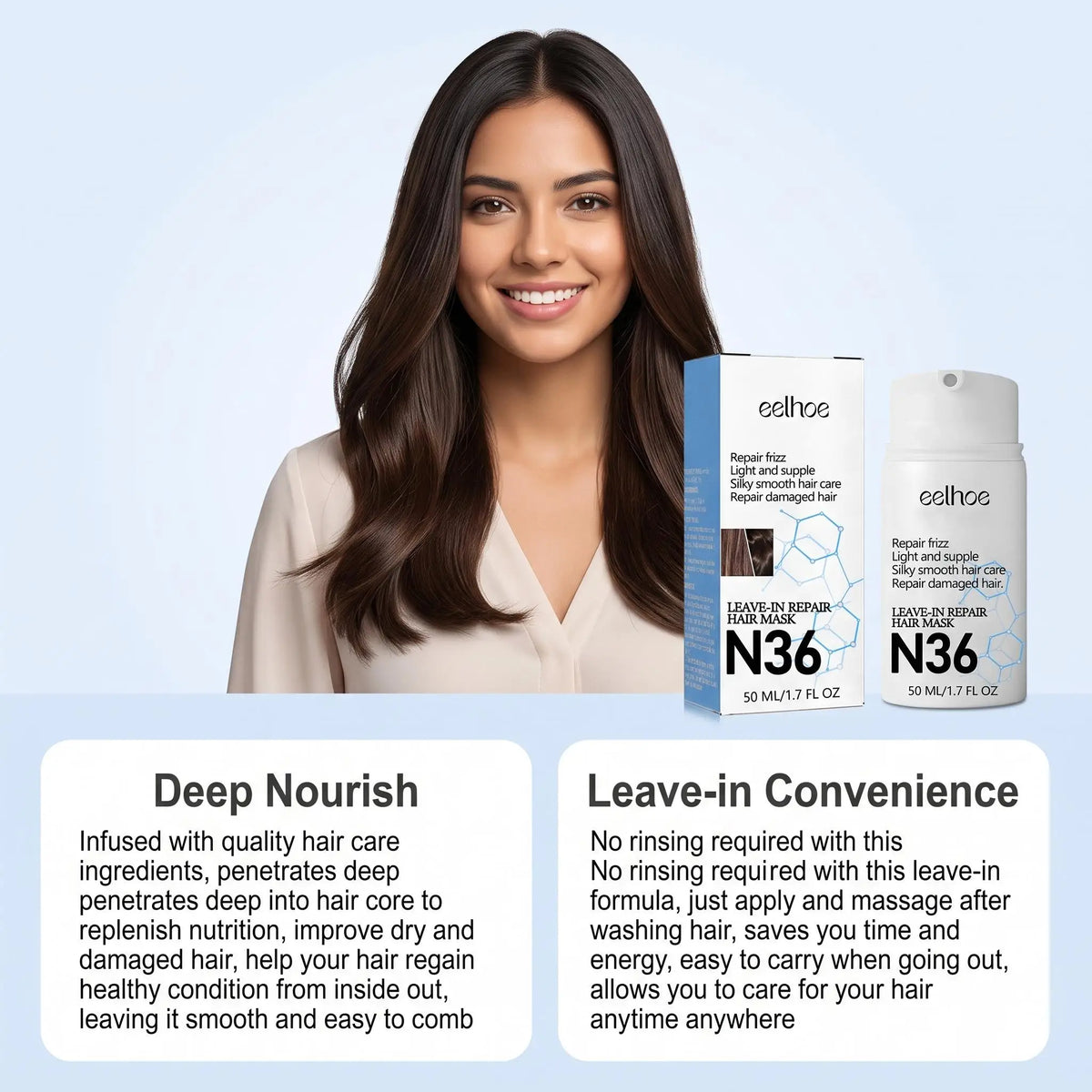 EELHOE Leave-In Repair Hair Mask for Dry & Frizzy Hair – 50ml
