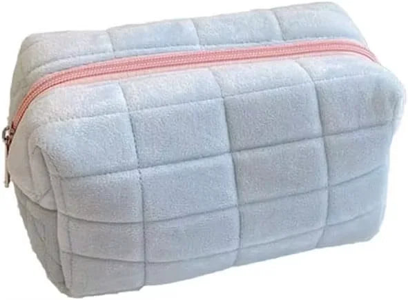 Luxury Quilted Travel Makeup Pouch