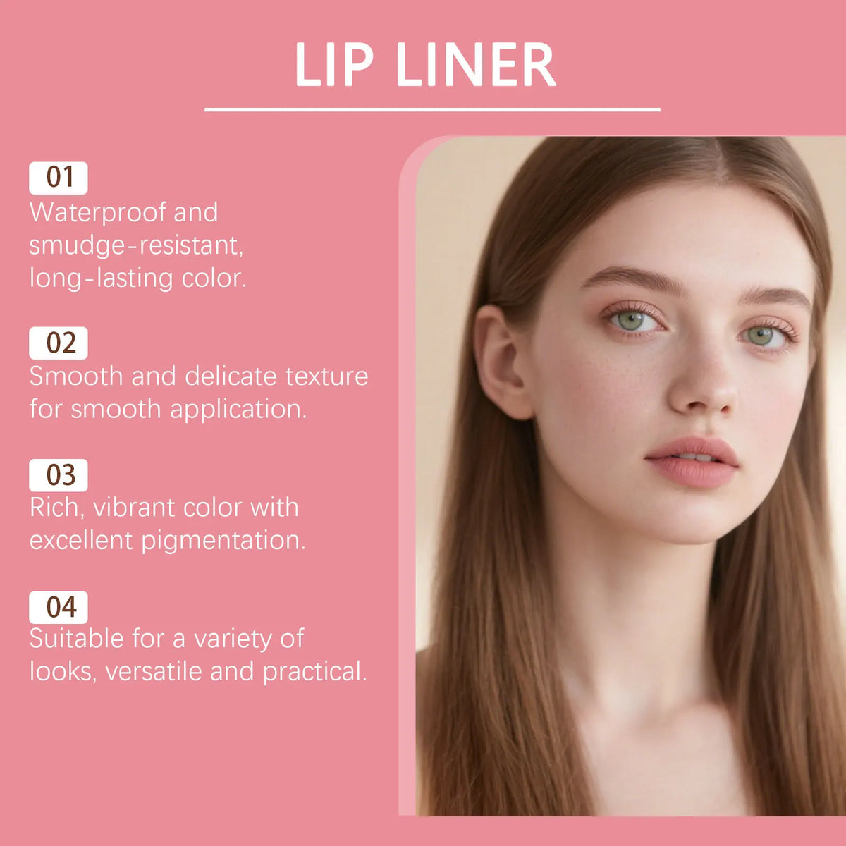Waterproof Liquid Lip Liner – Matte Finish