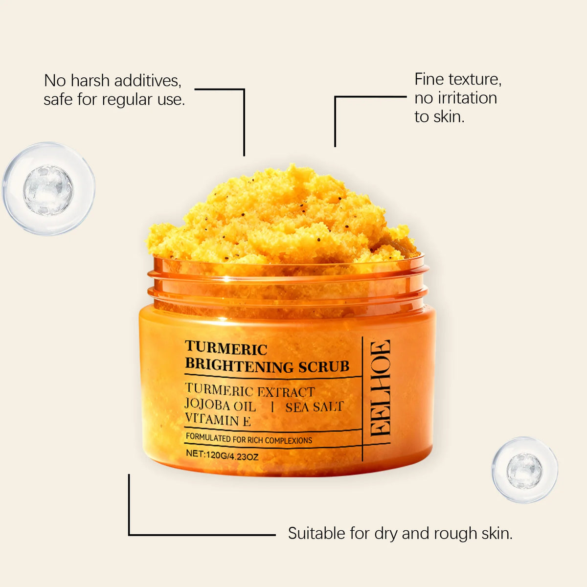 EELHOE Turmeric Exfoliating Face Scrub – 120g
