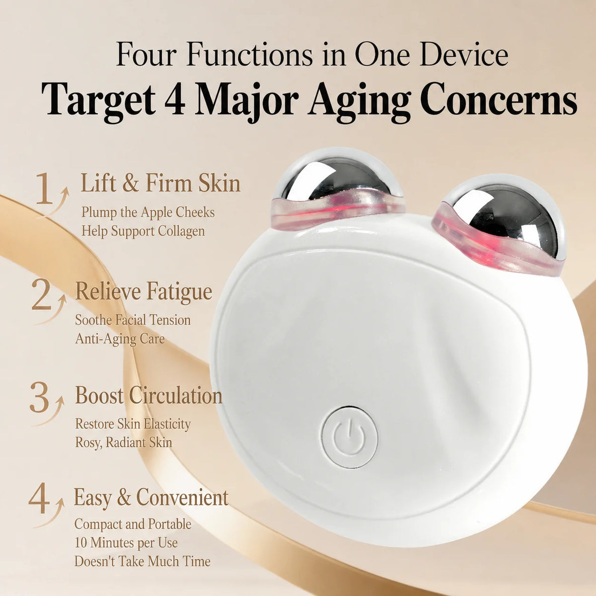 Jitesy Microcurrent EMS Facial Toning Massager