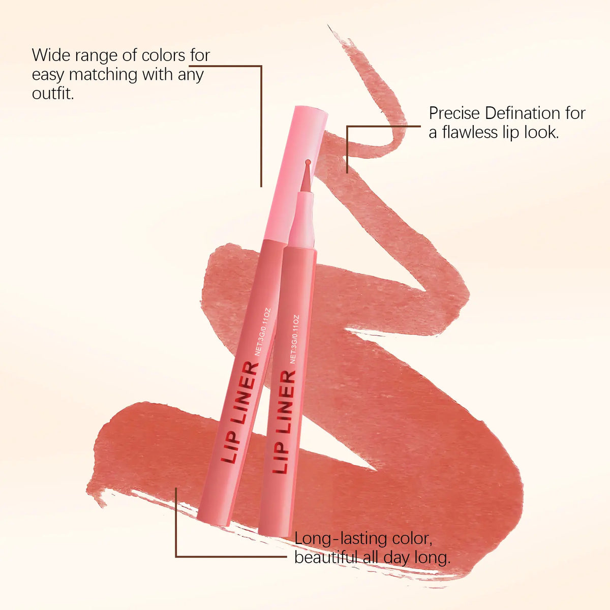 Waterproof Liquid Lip Liner – Matte Finish