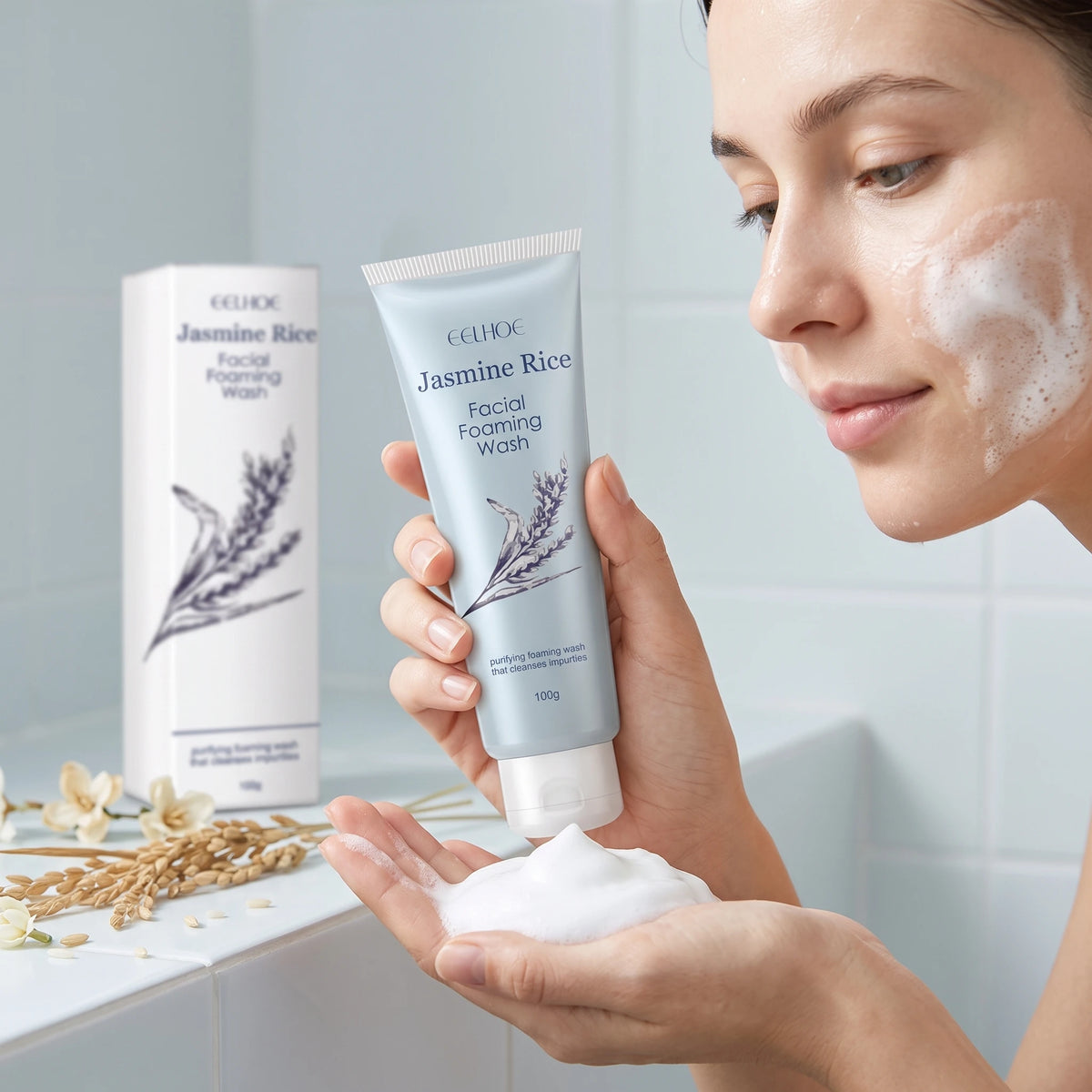 Jasmine Bubble Facial Cleanser – 100g