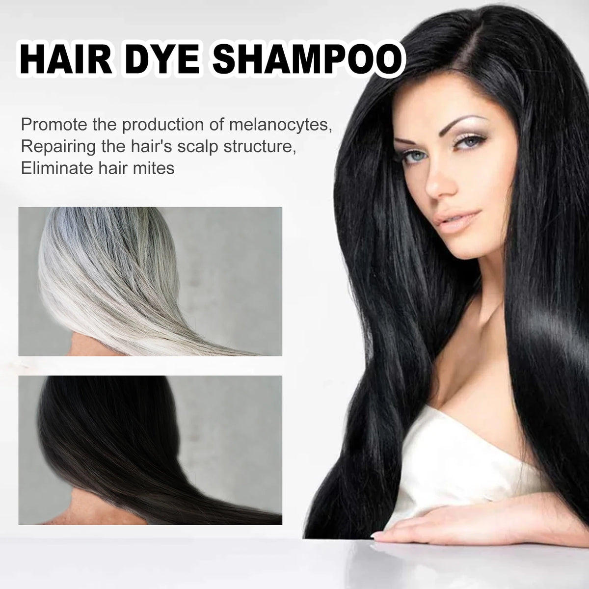EELHOE Black Hair Color Shampoo – 500ml