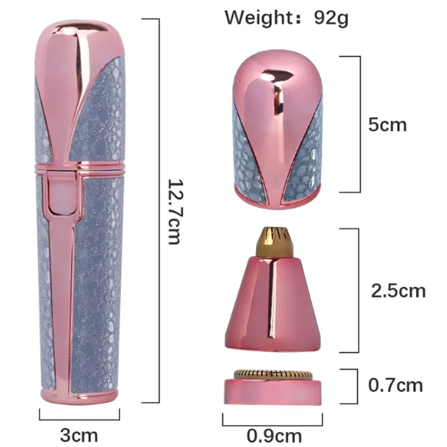 2-in-1 Rechargeable Nose Hair & Eyebrow Trimmer