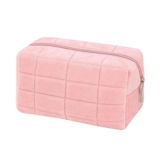 Luxury Quilted Travel Makeup Pouch