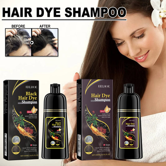 EELHOE Black Hair Color Shampoo – 500ml