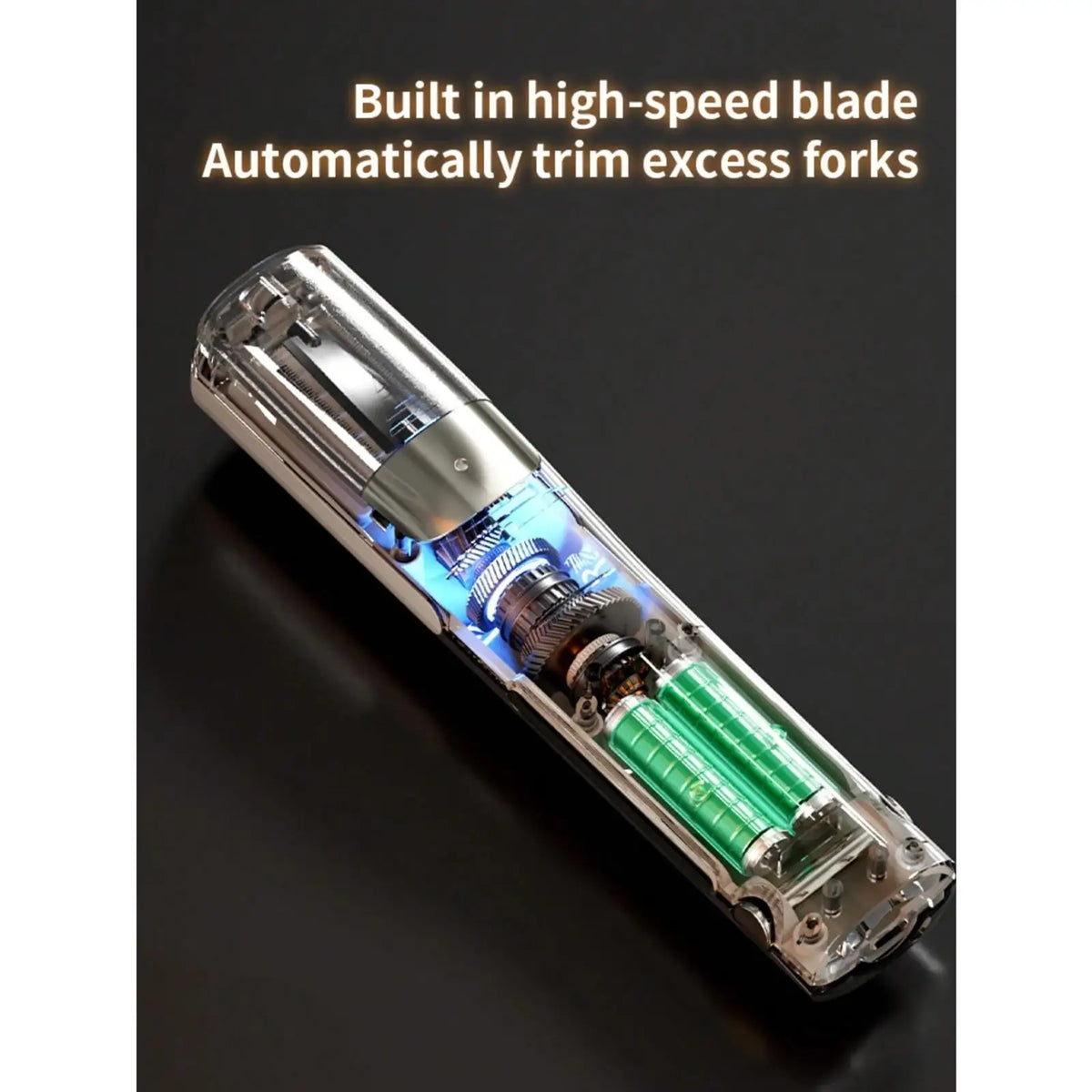 Electric split end hair trimmer with built-in high-speed blade for trimming split ends