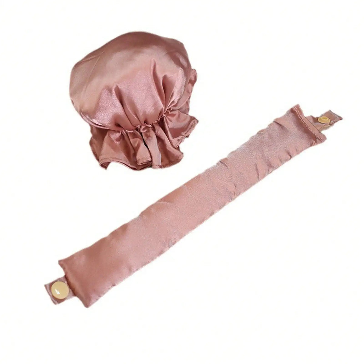 Satin Heatless Hair Curler Set with Bonnet – Overnight Curls