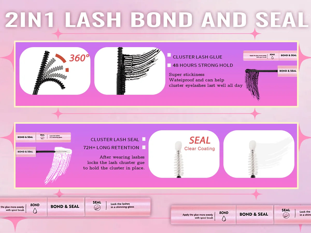 Invisible Band C-Curl DIY Lash Clusters – 160 Piece