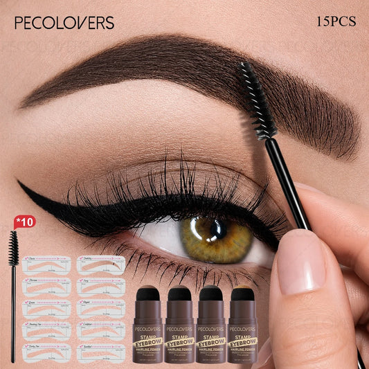 15-Piece Easy Stamp Eyebrow Shaping Kit