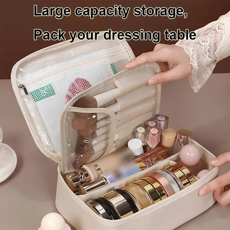 Waterproof portable makeup bag
