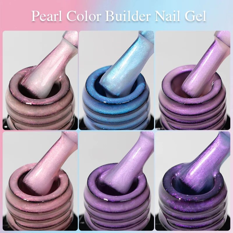 Puente 6-Piece Pearl Shell Effect Builder Gel Set