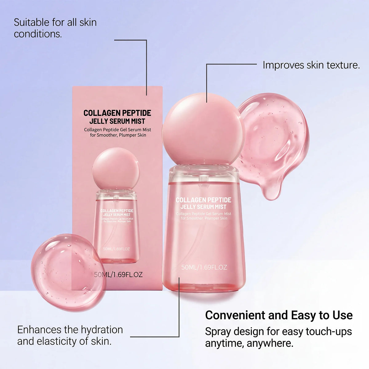 Caviar PDRN + Collagen Peptide Jelly Serum Mist Set