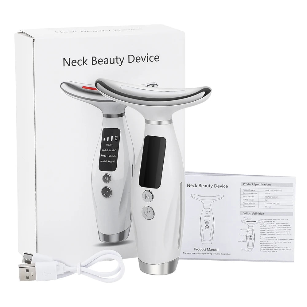 Hailicare 7-Color LED Face & Neck Massager