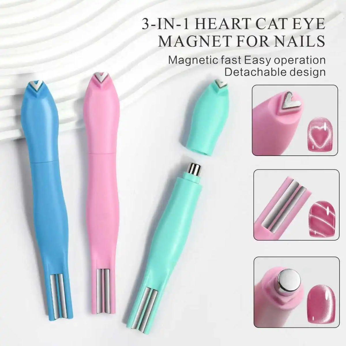 3-in-1 Magnetic Nail Art Stick for Cat Eye Gel Polish
