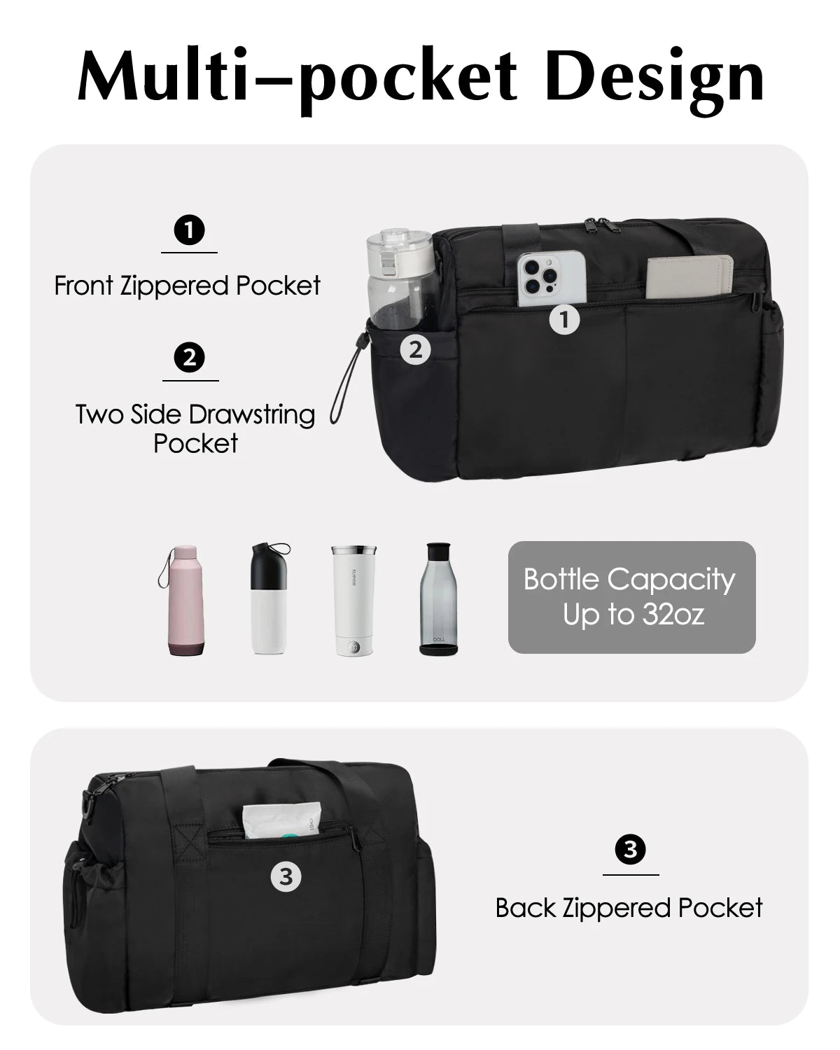 Small Gym Bag With Yoga Mat Holder