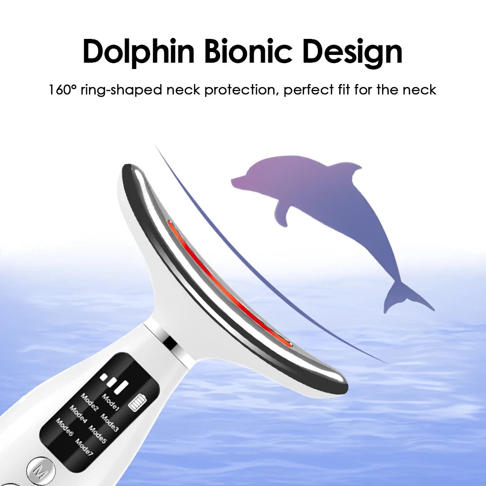 Hailicare 7-Color LED Face & Neck Massager