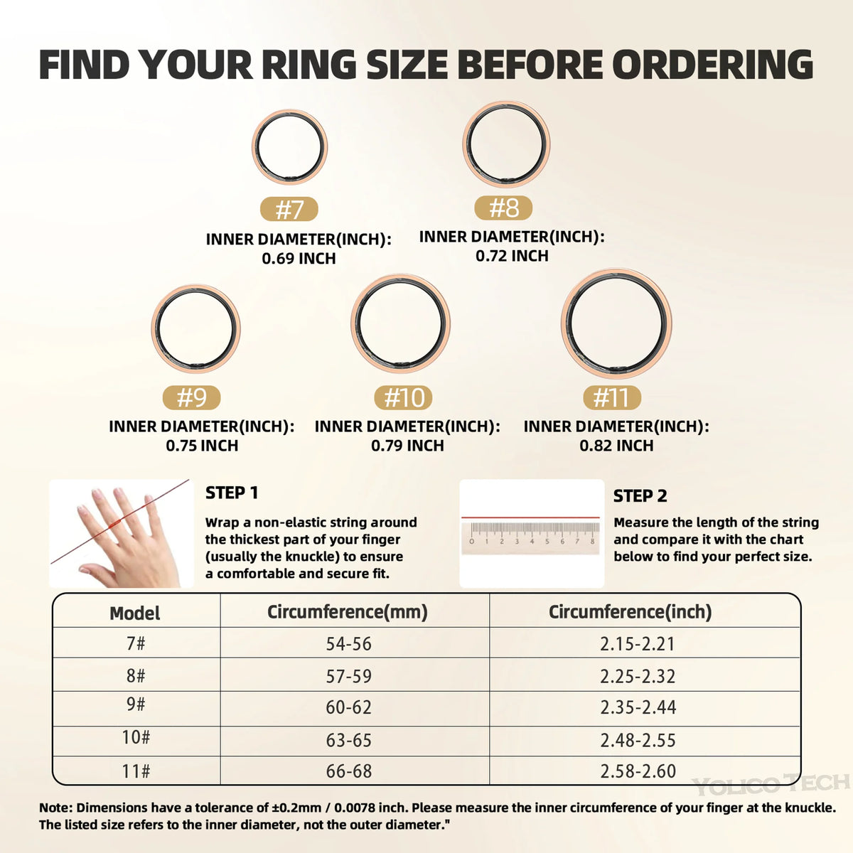 Stainless Steel Smart Ring – Activity & Step Tracker