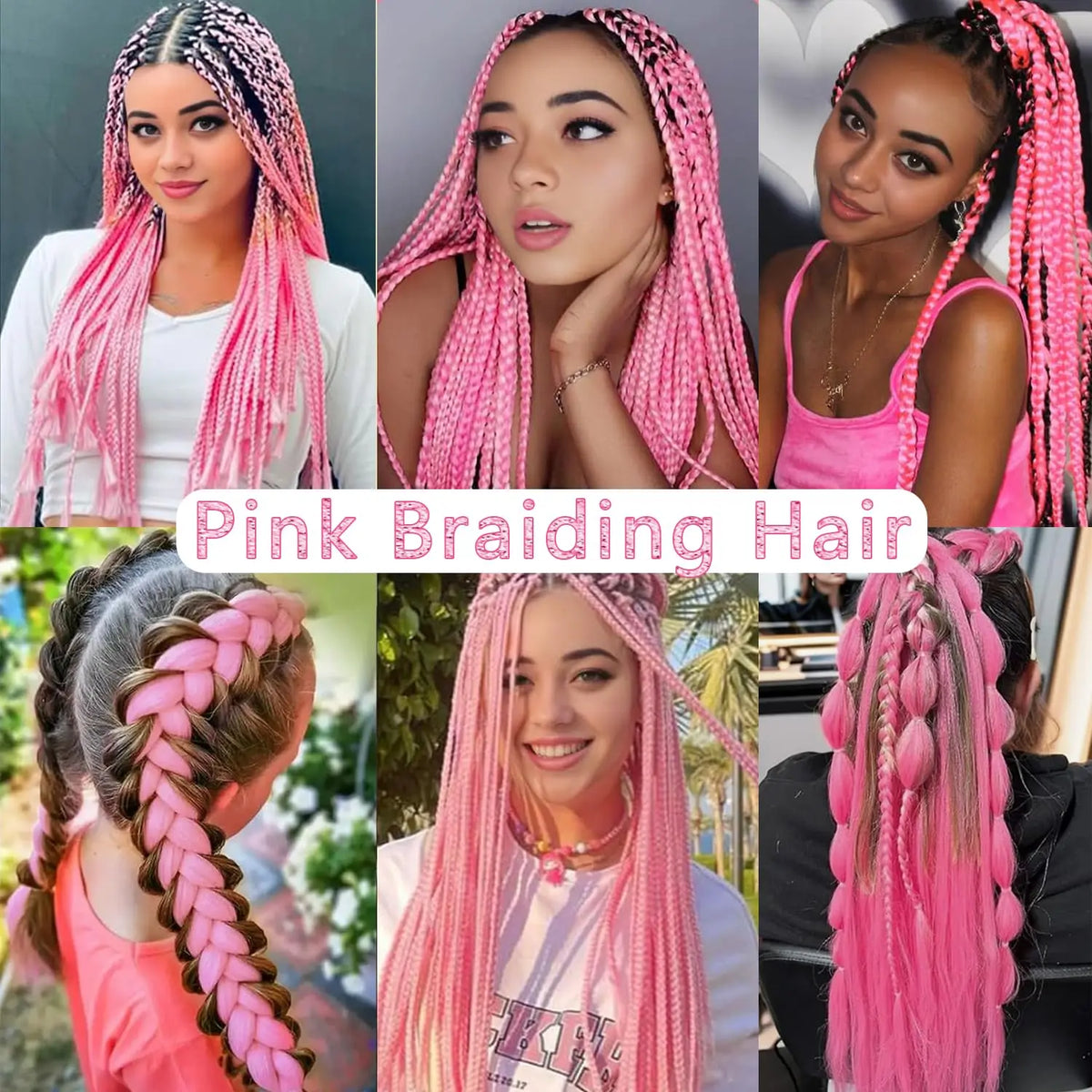 Mirra's Mirror Pink Synthetic Braiding Hair – 20 Inch