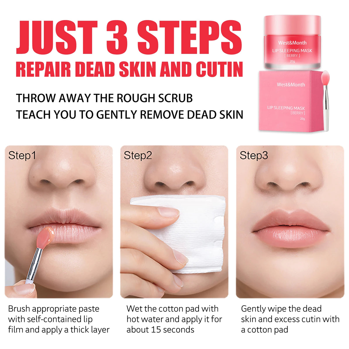 Strawberry Jelly Overnight Lip Mask – 20g