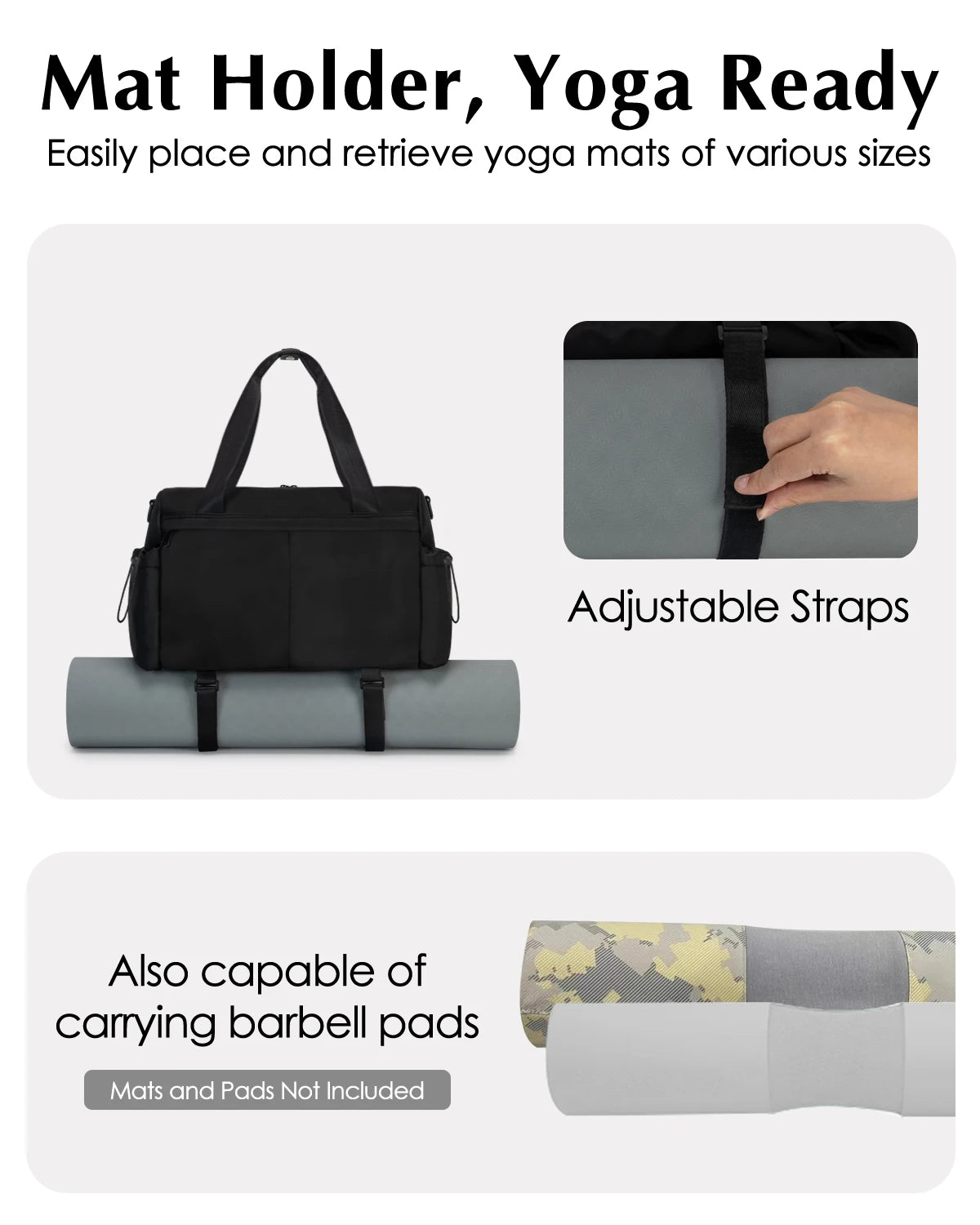 Small Gym Bag With Yoga Mat Holder